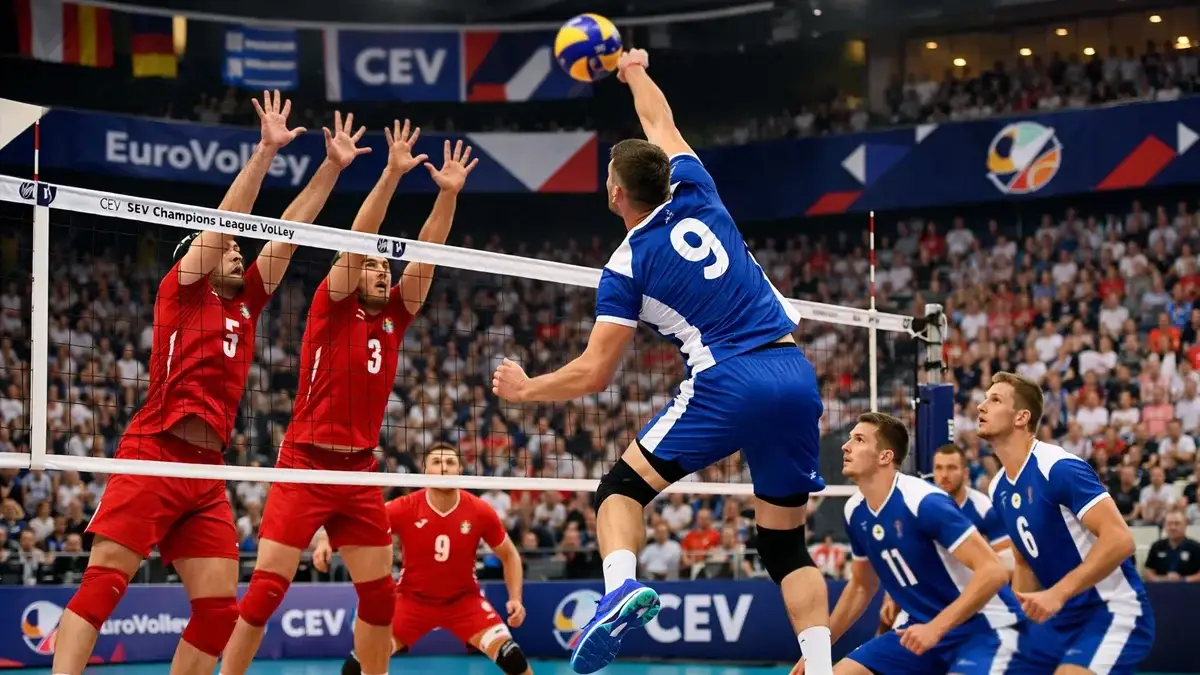 Deutsche Volleyball-Mannschaft im internationalen CEV Champions League Wettbewerb