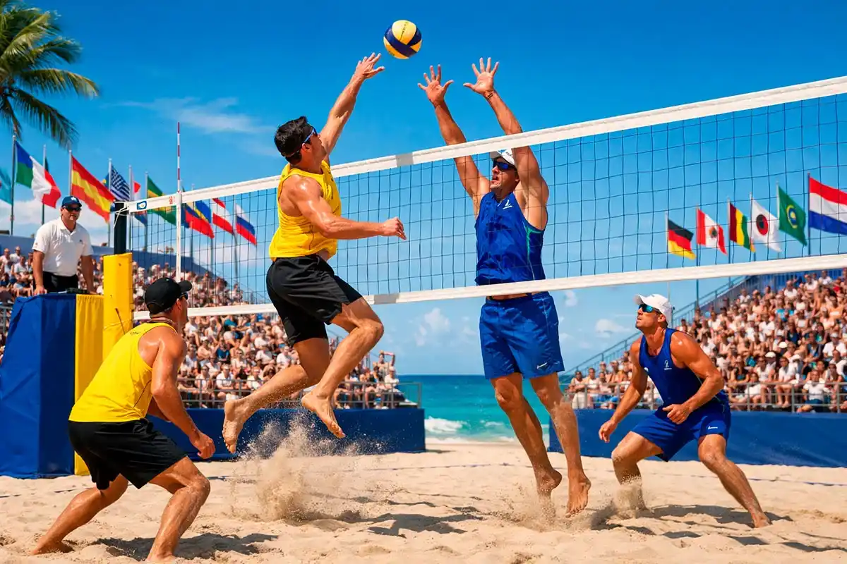 Beachvolleyball World Tour Turnier mit internationalen Top-Teams
